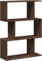 vidaXL - Kamerscherm - / - boekenkast - 3-laags - 70x24x97 - cm - hout - bruin - eiken