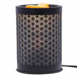 Electrische waxmelter zwarte bloemen