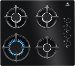 Electrolux EGG6407K Zwart Ingebouwd 59 cm Gaskookplaat 4 zone(s)