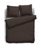 Elegance Dekbedovertrek - 140x200/220 - Uni Percal katoen - Met Bies - brown