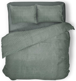 Elegance Dekbedovertrek Embossed Snake - Green - Dekbedovertrek 200x200/220 - 2 Persoons - Met 2 Bijpassende Kussenslopen 60x70