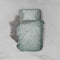 Elegance Dekbedovertrek Embossed Zebra - Green - Dekbedovertrek 140x200/220 - 1 Persoons - Met Bijpassende Kussensloop 60x70