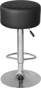 Elegante Barkrukken met Zwarte Zitting en Verstelbare Hoogte - Keukenstoel - Set van 2