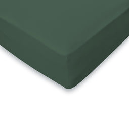 Eleganzzz Hoeslaken Jersey Stretch 35cm Hoekhoogte - Dark Green - Hoeslaken 80/90x190/200cm - Eenpersoons - 100% Katoen - Hoeslakens