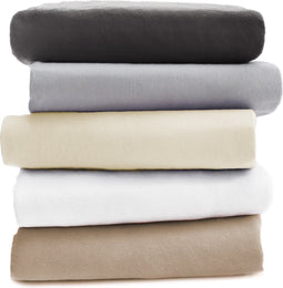 Eleganzzz Topper Hoeslaken 180gr/m2 Hoogwaardig Flanel - Hoeslaken 180x200 - Licht Grijs