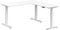 Elektrisch verstelbare zit-sta hoek opstelling Teez breed 180CM diep 160CM bladkleur Logan eiken framekleur Aluminium (RAL9006) | NEN-EN527|TÜV Rheinland | Rechts