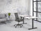 Elektrisch zit/sta bureau Basic Plus breed 180CM diep 80CM bladkleur Antraciet eiken framekleur Antraciet (Ral 7016)
