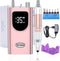 elektrische nagelknipper 35000 tpm, oplaadbare gelnagelknipper, nagellak, manicureset, elektrische nagelvijl met nagelbits, instelbare snelheid en richting, roze goud