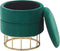 ELGIN - Poef - Groen - 37 cm - Fluweel
