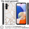 iMoshion Hoesje Geschikt voor Samsung Galaxy A14 (5G) / A14 (4G) Hoesje Siliconen - iMoshion Design hoesje - Wit / White Graphic
