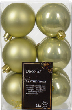Kerstbal kunststof d6 cm pstch 12st kerst
