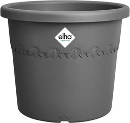 Elho Algarve Cilindro 25cm - Grote Bloempot voor Buiten - 100% Gerecycled Plastic - Antraciet