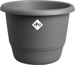 Elho Amiga Rond 30 - Bloempot voor Binnen & Buiten - 100% Gerecycled Plastic - Ø 29.5 x H 20.2 cm - Antraciet