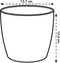 Elho Brussels Diamond Rond 14 - Bloempot voor Binnen - Ø 13.6 x H 12.5 cm - Wit
