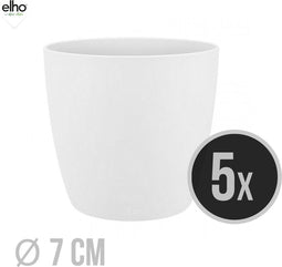 Elho "Brussels" Mini | Voordeel verpakking | ⌀ 7 cm | Wit | 5 stuks