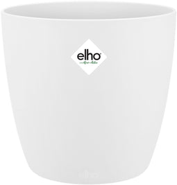 Elho Brussels Rond 20 - Bloempot voor Binnen - 100% Gerecycled Plastic - Ø 20.0 x H 18.7 cm - Wit