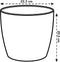 Elho Brussels Rond 22 - Bloempot voor Binnen - 100% Gerecycled Plastic - Ø 22.3 x H 20.6 cm - Antraciet
