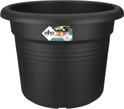 Elho Green Basics Cilinder 45 - Bloempot voor Buiten - Ø 43.8 x H 33.8 cm - Living black