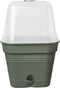 Elho Green Basics Kweekpot Vierkant Allin1 20 - Kweekbak met Deksel - 100% Gerecycled Plastic - Ø 19.5 x H 16.5 cm - Blad groen