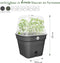 Elho Green Basics Kweekpot Vierkant Allin1 30 - Kweekbak met Deksel - 100% Gerecycled Plastic - Ø 29.6 x H 24.9 cm - Living Black
