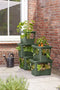 Elho Green Basics Stack & Grow 50 - Stapelbare Kweekbak - Verticaal Tuinieren - 100% Gerecycled Plastic - Ø 50.9 x H 35.7 cm - Blad groen