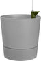 Elho Greensense Aqua Care Rond 43 - Bloempot voor Binnen met Waterreservoir - 100% Gerecycled Plastic - Ø 43.0 x H 42.5 cm - Licht beton