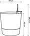 Elho Greensense Aqua Care Rond 43 - Bloempot voor Binnen met Waterreservoir - 100% Gerecycled Plastic - Ø 43.0 x H 42.5 cm - Houtskoolgrijs