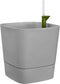Elho Greensense Aqua Care Vierkant 30 - Bloempot voor Binnen met Waterreservoir - 100% Gerecycled Plastic - Ø 29.5 x H 30.2 cm - Licht beton