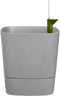 Elho Greensense Aqua Care Vierkant 30 - Bloempot voor Binnen met Waterreservoir - 100% Gerecycled Plastic - Ø 29.5 x H 30.2 cm - Licht beton