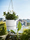 Elho Greenville Hangschaal 24 - Hangpot voor Buiten - 100% Gerecycled Plastic - Ø 23.5 x H 20.5 cm - Wit