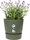 Elho Greenville Rond 14 - Bloempot voor Buiten met Waterreservoir - 100% Gerecycled Plastic - Ø 14 x H 13.4 cm - Blad groen