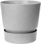 Elho Greenville Rond 25 - Bloempot voor Buiten met Waterreservoir - 100% Gerecycled Plastic - Ø 24.5 x H 23.3 cm - Living concrete