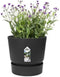 Elho Greenville Rond 30 - Grote Bloempot voor Buiten met Waterreservoir - 100% Gerecycled Plastic - Ø 29.5 x H 27.8 cm - Living black