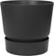 Elho Greenville Rond 30 - Grote Bloempot voor Buiten met Waterreservoir - 100% Gerecycled Plastic - Ø 29.5 x H 27.8 cm - Living black