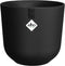 Elho Jazz Rond 14 Bloempot voor Binnen - Woonaccessoire van 100% Gerecycled Plastic - Ø 14.2 x H 13.1 cm - Living black