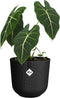Elho Jazz Rond 23 Bloempot voor Binnen - Woonaccessoire van 100% Gerecycled Plastic - Ø 23.1 x H 21.5 cm - Living black