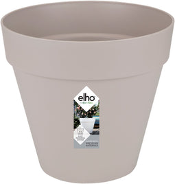 Elho Loft Urban Rond 20 - Bloempot voor Buiten - Ø 19.3 x H 17.5 cm - Warm grijs