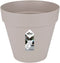Elho Loft Urban Rond 20 - Bloempot voor Buiten - Ø 19.3 x H 17.5 cm - Warm grijs