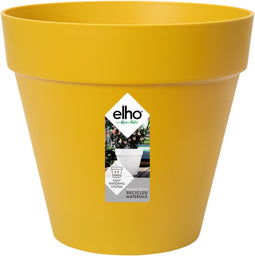 Elho Loft Urban Rond 25 - Bloempot voor Buiten - Ø 24.5 x H 22.0 cm - Oker