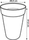 Elho Loft Urban Rond Hoog 28 - Bloempot voor Buiten - Ø 27.5 x H 35.8 cm - Wit