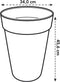 Elho Loft Urban Rond Hoog 35 - Bloempot voor Buiten - Ø 33.5 x H 45.3 cm - Oker