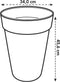 Elho Loft Urban Rond Hoog 35 - Bloempot voor Buiten - Ø 33.5 x H 45.3 cm - Antraciet