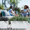 Elho Loft Urban Terrace 70 - Plantenbak op Wielen voor Buiten - 100% Gerecycled Plastic - Ø 69.3 x H 32.5 cm - Antraciet