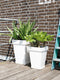 Elho Loft Urban Vierkant Hoog 30 - Grote Plantenbak voor Buiten - Bloempot voor Buiten - Ø 29.3 x H 41.3 cm - Wit
