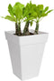 Elho Loft Urban Vierkant Hoog 30 - Grote Plantenbak voor Buiten - Bloempot voor Buiten - Ø 29.3 x H 41.3 cm - Wit