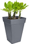 Elho Loft Urban Vierkant Hoog 37 - Grote Plantenbak voor Buiten - Bloempot voor Buiten - Ø 37.0 x H 51.3 cm - Antraciet