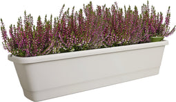 Elho Noa Balkonbak XL - Balkonbak voor Buiten - Waterreservoir - 100% Gerecycled Plastic - L78 x B20 x H17.8 cm - Warm grijs