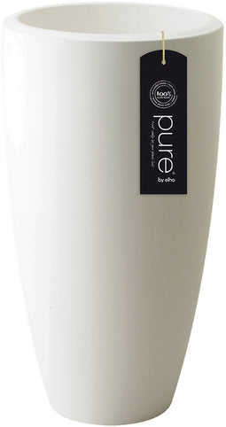 Elho Pure Soft Round High 30 - Bloempot voor Binnen & buiten - Ø 29.5 x H 52.5 cm - Wit