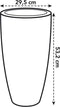 Elho Pure Soft Round High 30 - Bloempot voor Binnen & buiten - Ø 29.5 x H 52.5 cm - Wit