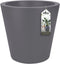 Elho Pure Straight Round 50 - Grote Bloempot voor Binnen en Buiten - Gerecycled Plastic - Ø 49.5 x H 51 cm - Antraciet